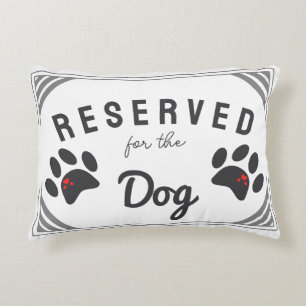 Reserviert für den Hund Welpen Individuelles Gebur Dekokissen