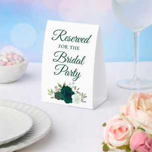 Reserviert für die Brautparty Emerald Green Rose Tischaufsteller