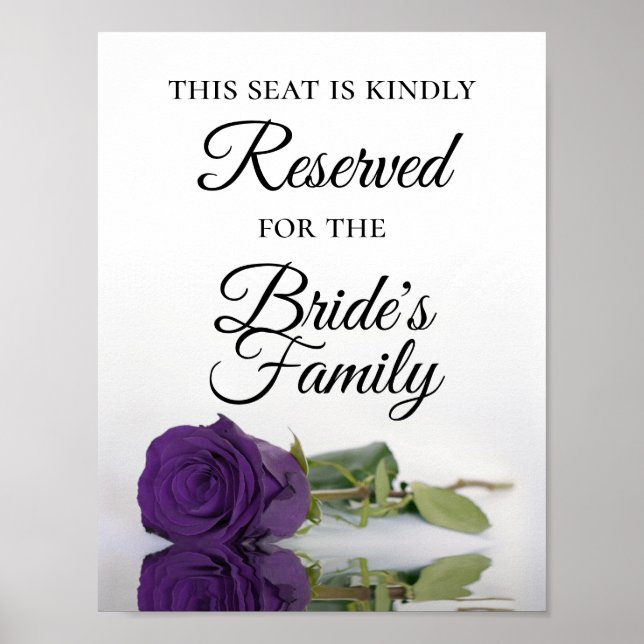 Reserviert für die Lila Rose von Bride Family Roya Poster (Vorne)