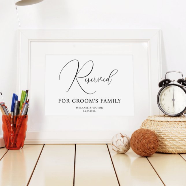 Reserviert für Groom's Family Wedding Sign Poster (Von Creator hochgeladen)