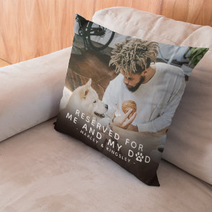 'Reserviert für Me & My Vater' 2 x Foto Kissen