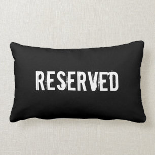 Reserviert Kissen / Kissen in Grunge Black