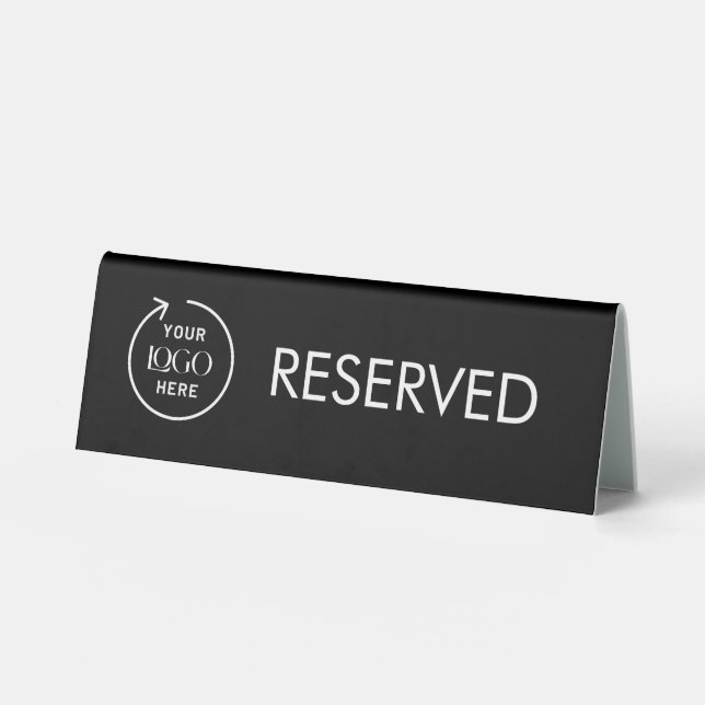 Reserviert | Reservierung für das Black Logo Resta Tischaufsteller (Vorderseite)