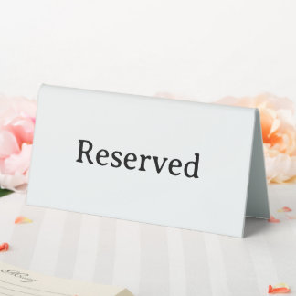 Reserviert | Restaurant Tischreservierung Zelt Sch Tischaufsteller