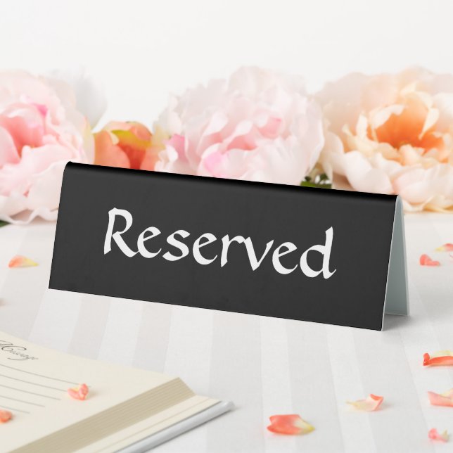 Reserviert Schild für Schwarzen Tisch (In Situ (Hochzeit))