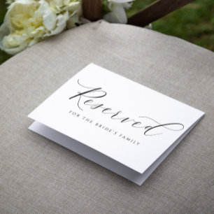 Reservierte Card Zelt Elegante romantische Hochzei Einladung