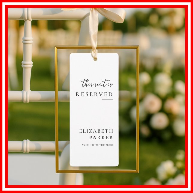 Reservierte Hochzeitsfeier Moderne Stuhlmarke Einladung (Von Creator hochgeladen)