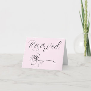 Reservierte Notizkarte Zelt Schild minimalist Rose