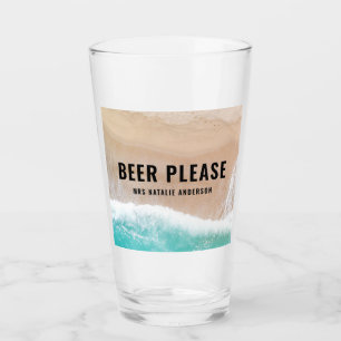 Reservierte ozeanische Strandgeschenke Sommer lust Glas