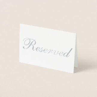 Reservierte Silberfolie-Tafel Folienkarte