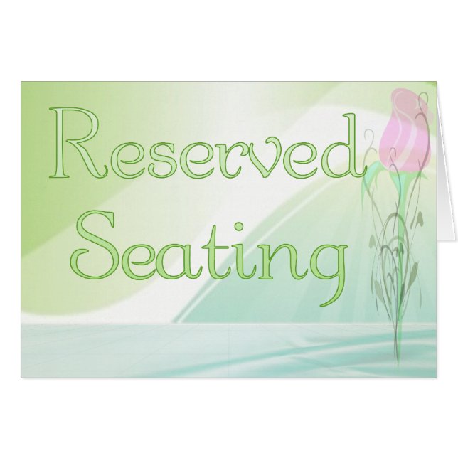 Reservierte Sitzplatz-Zeichen-Karte (Vorderseite (Horizontal))