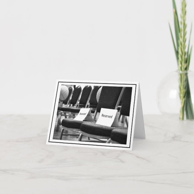 Reservierte Sitzplätze Dankeskarte (Vorderseite)