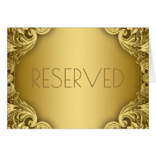 Reservierte Sitzplatzkarten Elegant Gold