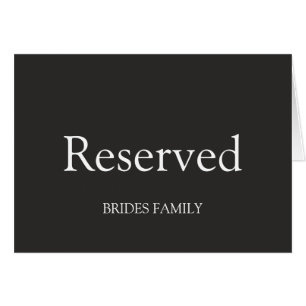 Reservierte Tabelle