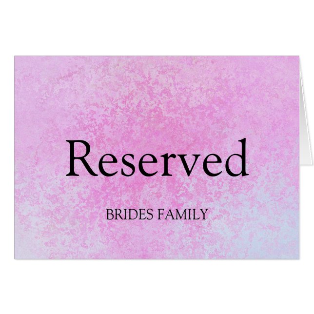 Reservierte Tabelle (Vorderseite (Horizontal))