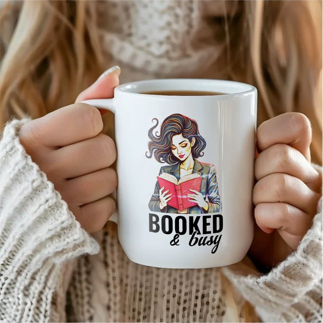Reservierte und belebte Avid Book Reader Club Wome Kaffeetasse (Von Creator hochgeladen)