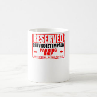 reservierter Chevrolet impala Parkplatz nur alle a Kaffeetasse