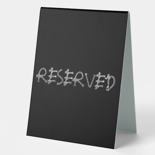 Reserviertes 6x8-Tentabzeichen Tischaufsteller (Vorderseite)