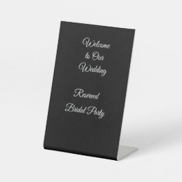 Reserviertes Brautparty-Podest-Schild Sockelschild