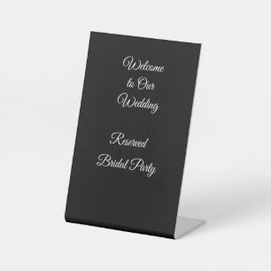 Reserviertes Brautparty-Podest-Schild Sockelschild