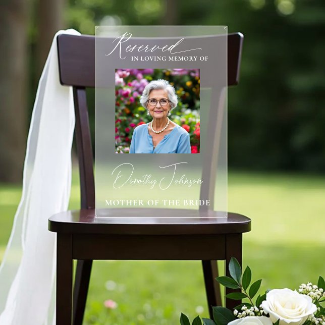 Reserviertes Foto zur Gedenkstätte für Hochzeiten  Acrylschild (Von Creator hochgeladen)