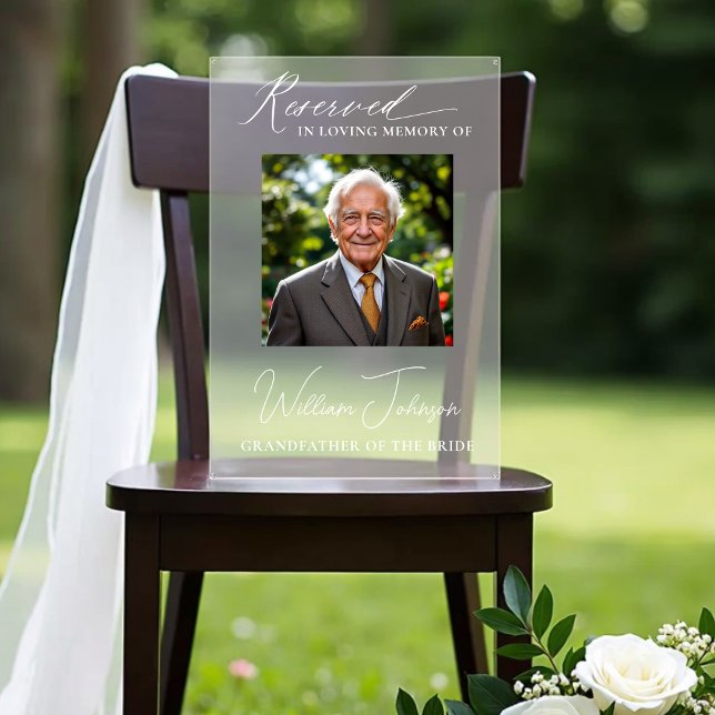 Reserviertes Foto zur Gedenkstätte für Hochzeiten  Acrylschild (Von Creator hochgeladen)