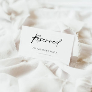 Reserviertes Schild, minimalistisches reserviertes Begleitkarte