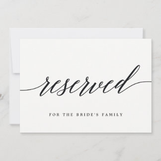 Reserviertes Schild - Moderne Schrift