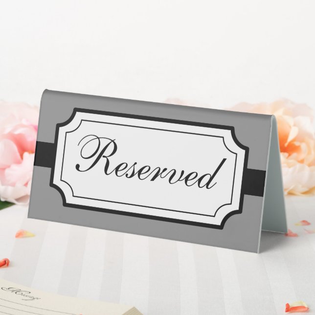 Reserviertes Tisch Tent Schild (In Situ (Hochzeit))