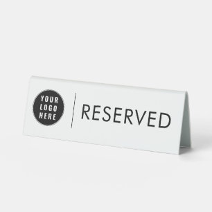 Reservierung des modernen Business-Logos-Party Tischaufsteller