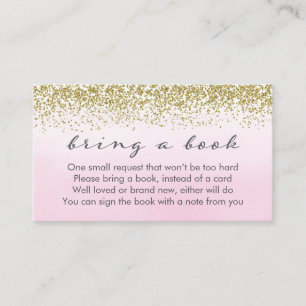 Reservierungskarte für Soft Pink und Gold Baby Begleitkarte