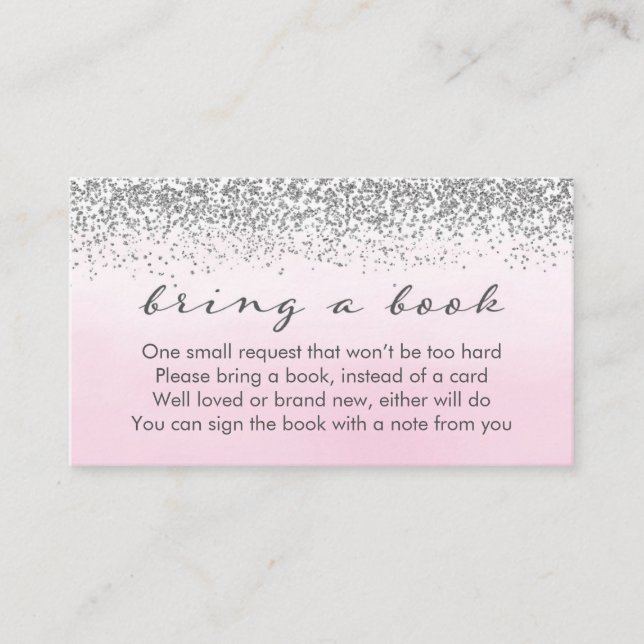 Reservierungskarte für Soft Pink und Silver Baby Begleitkarte (Vorderseite)