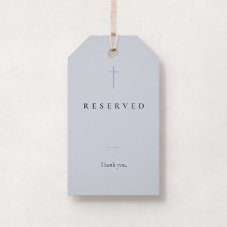 Reservierungsschild für Kirchenbank, Grace Blue, k Geschenkanhänger