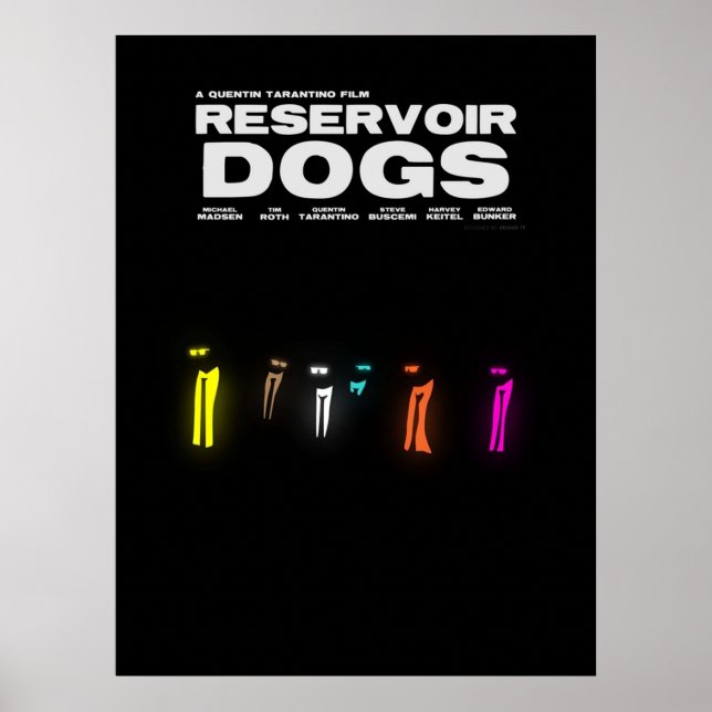 Reservoir Dogs Quentin Tarantino Minimalistisch sc Poster (Vorne)