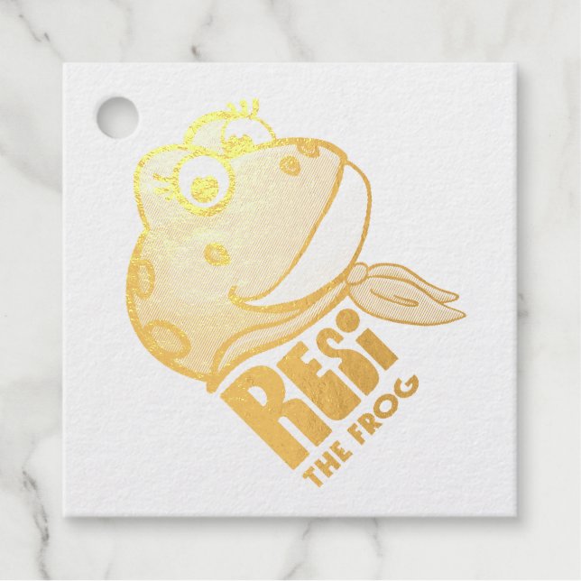 Resi der Frosch  Geschenkanhänger (Vorderseite)