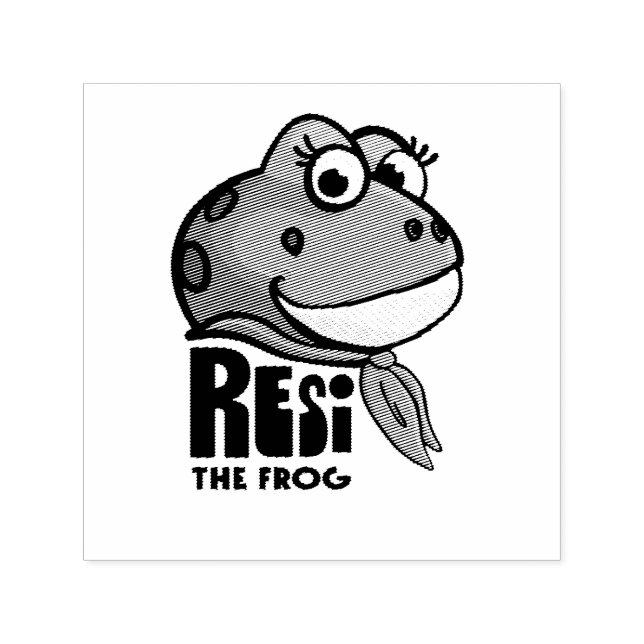 Resi the Frog  Permastempel (Design)