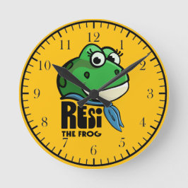 Resi the Frog Runde Wanduhr