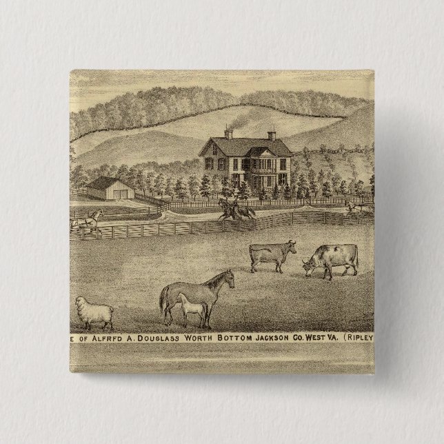 Residence Alfred A Douglass Button (Vorderseite)
