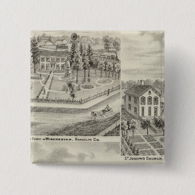 Residence Milton Thornburgh Fayette Co Button (Vorderseite)