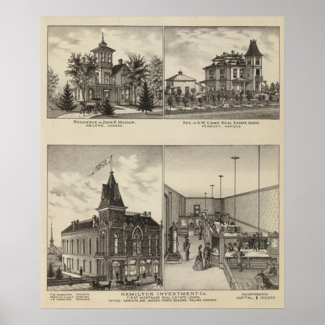 Residences, Abilene, Kansas Poster (Vorne)