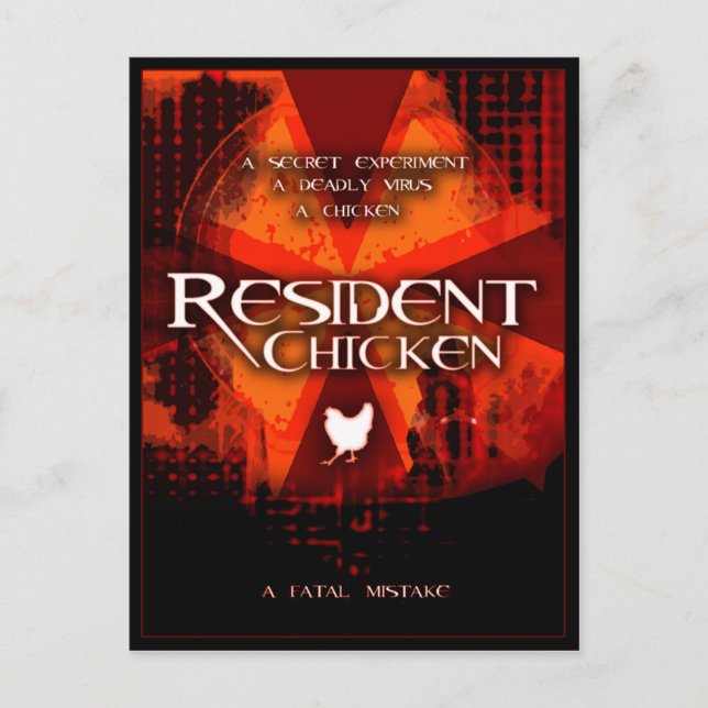 RESIDENT CHICKEN POSTKARTE (Vorderseite)