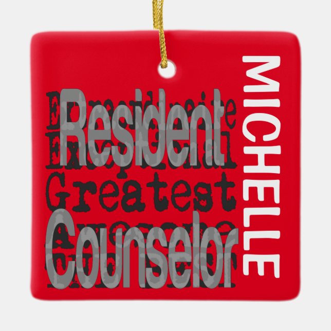 Resident Counselor Extraordinaire CUSTOM Keramikornament (Vorderseite)