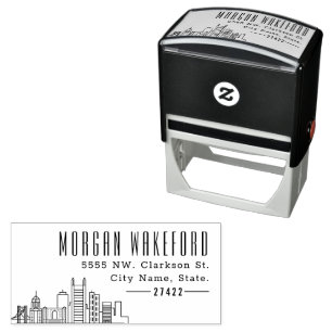 Resident Pittsburgh   Moderner Deko Skyline Permastempel