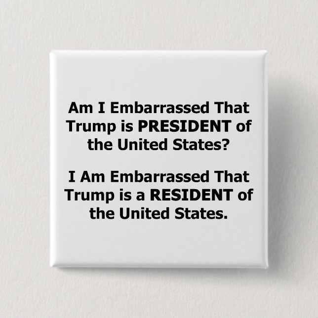 Resident Trump Button (Vorderseite)