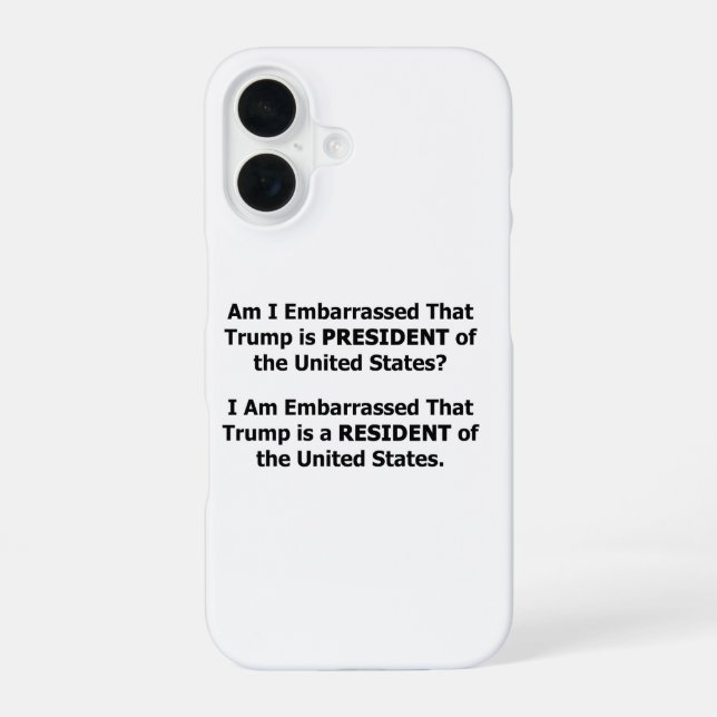 Resident Trump iPhone 16 Hülle (Rückseite)
