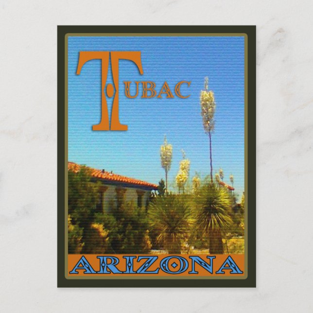 Residental Cactus Scene, Tubac, Arizona Postkarte (Vorderseite)