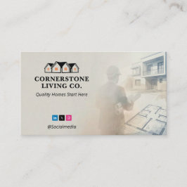Residential Construction | Gray Skecth Visitenkarte