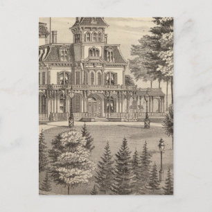 Residenz Genl HH Baxter in Rutland Vermont Postkarte