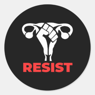 Residenz Pro-choice Frauenrechte Uterus Runder Aufkleber