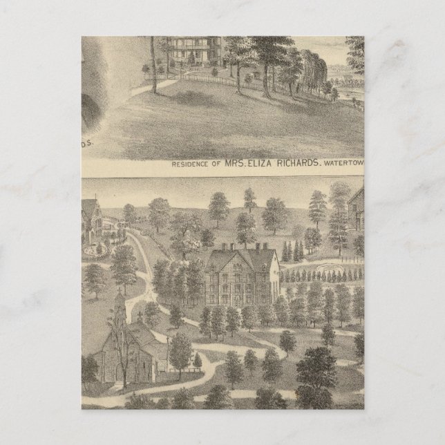 Residenz Richards, Watertown Nashotah House Postkarte (Vorderseite)